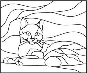 Simple stained glass patterns stained glass patterns free stained glass patterns cat stain