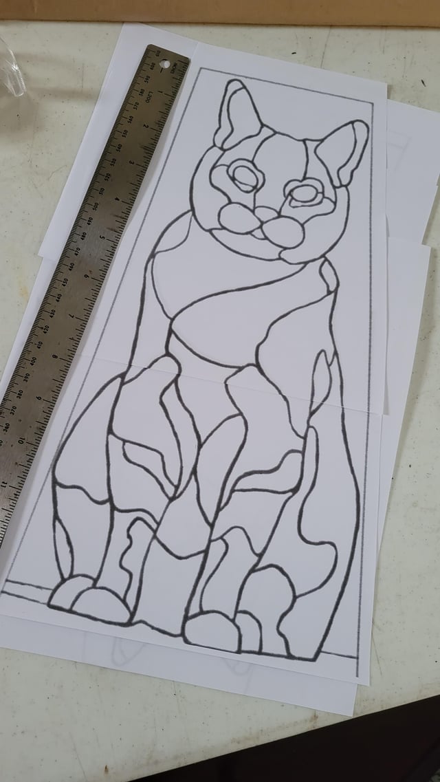 First time making outline from photo rstainedglass