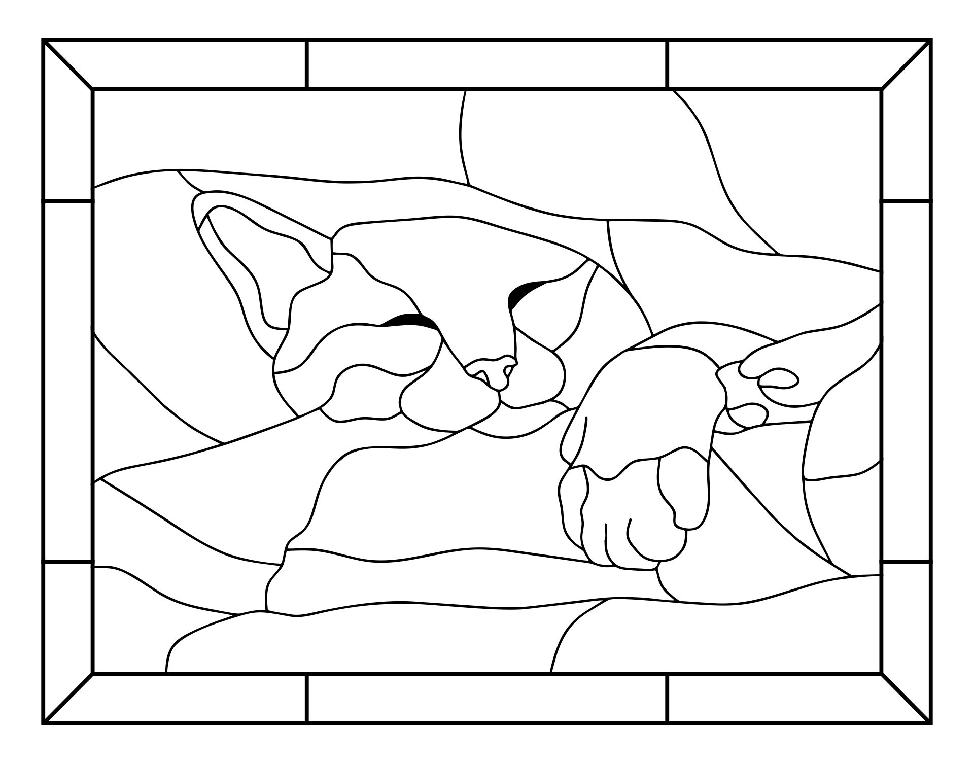 Best free printable stained glass cat patterns pdf for free at