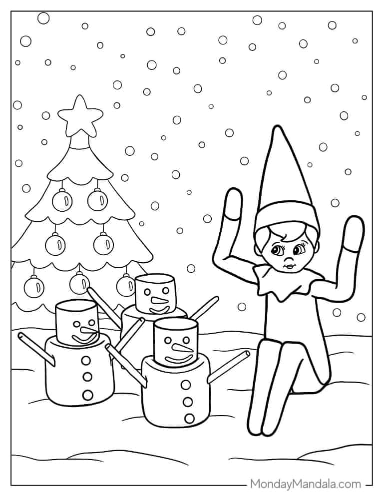 Christmas coloring pages free pdf printables