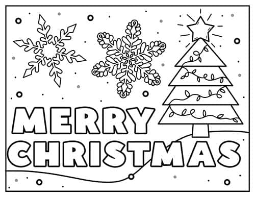 Merry christmas coloring pages