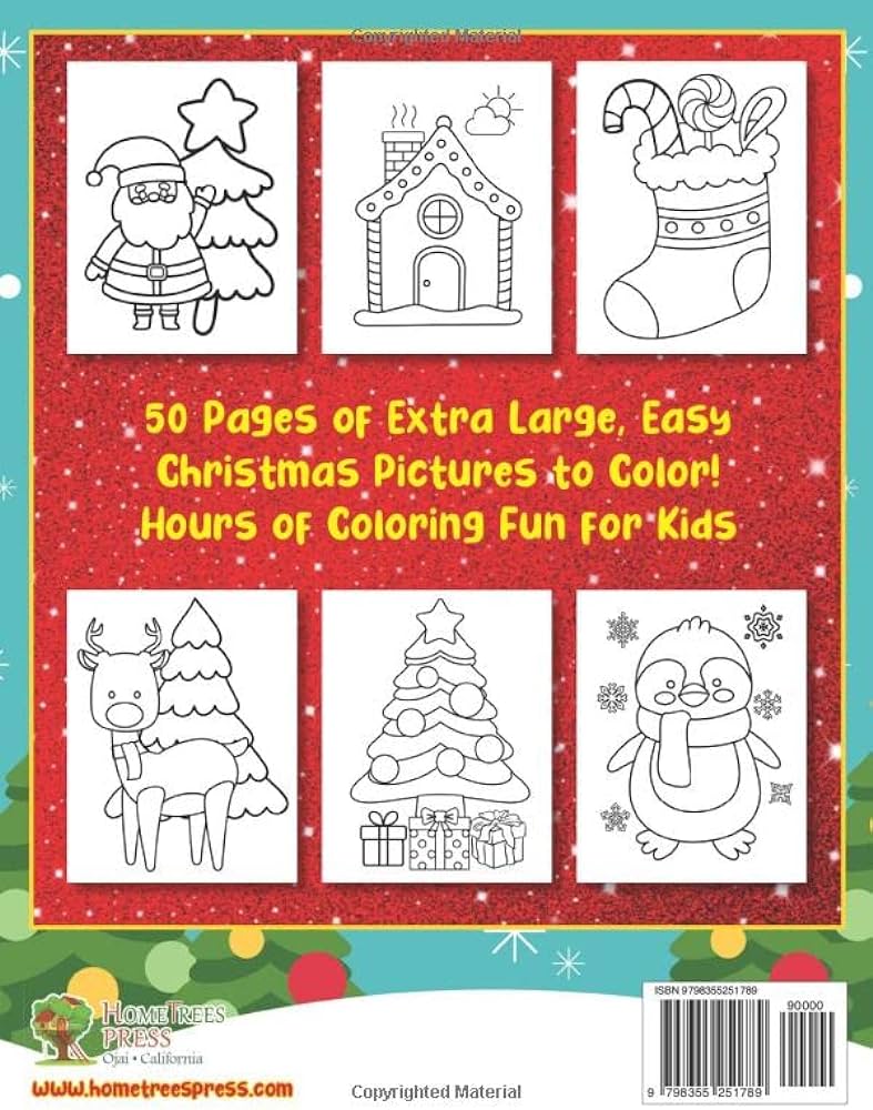 Big simple christmas coloring book