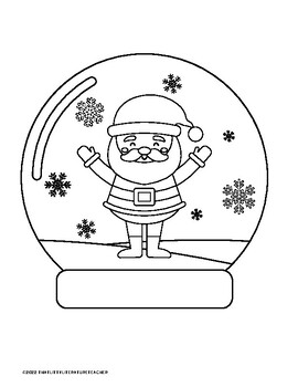 Simple christmas coloring pages by that litty literature teacher