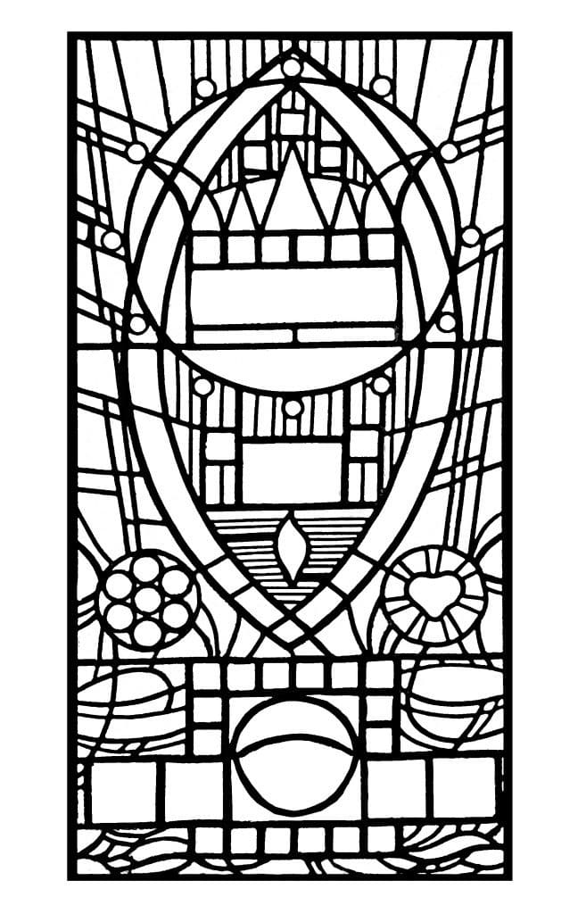 Stained glass coloring pages