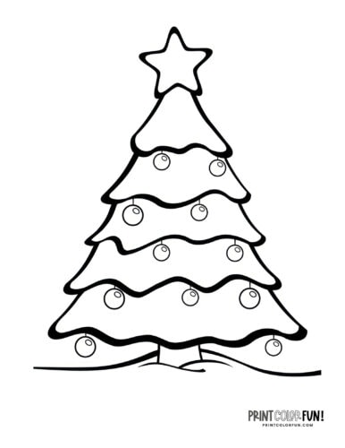 Christmas tree coloring pages clipart the ultimate free printable collection at