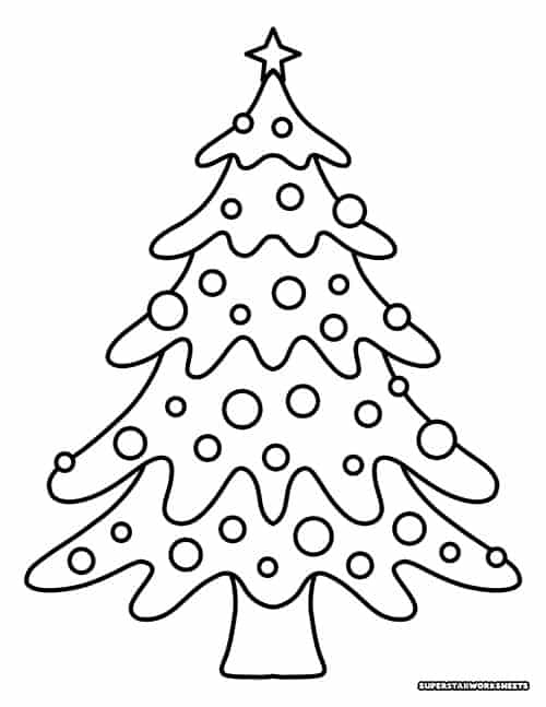 Christmas tree coloring pages