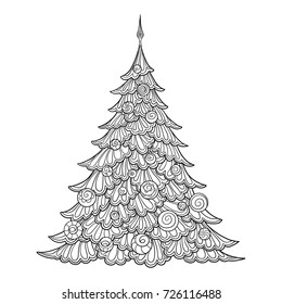 Thousand christmas tree coloring pages royalty