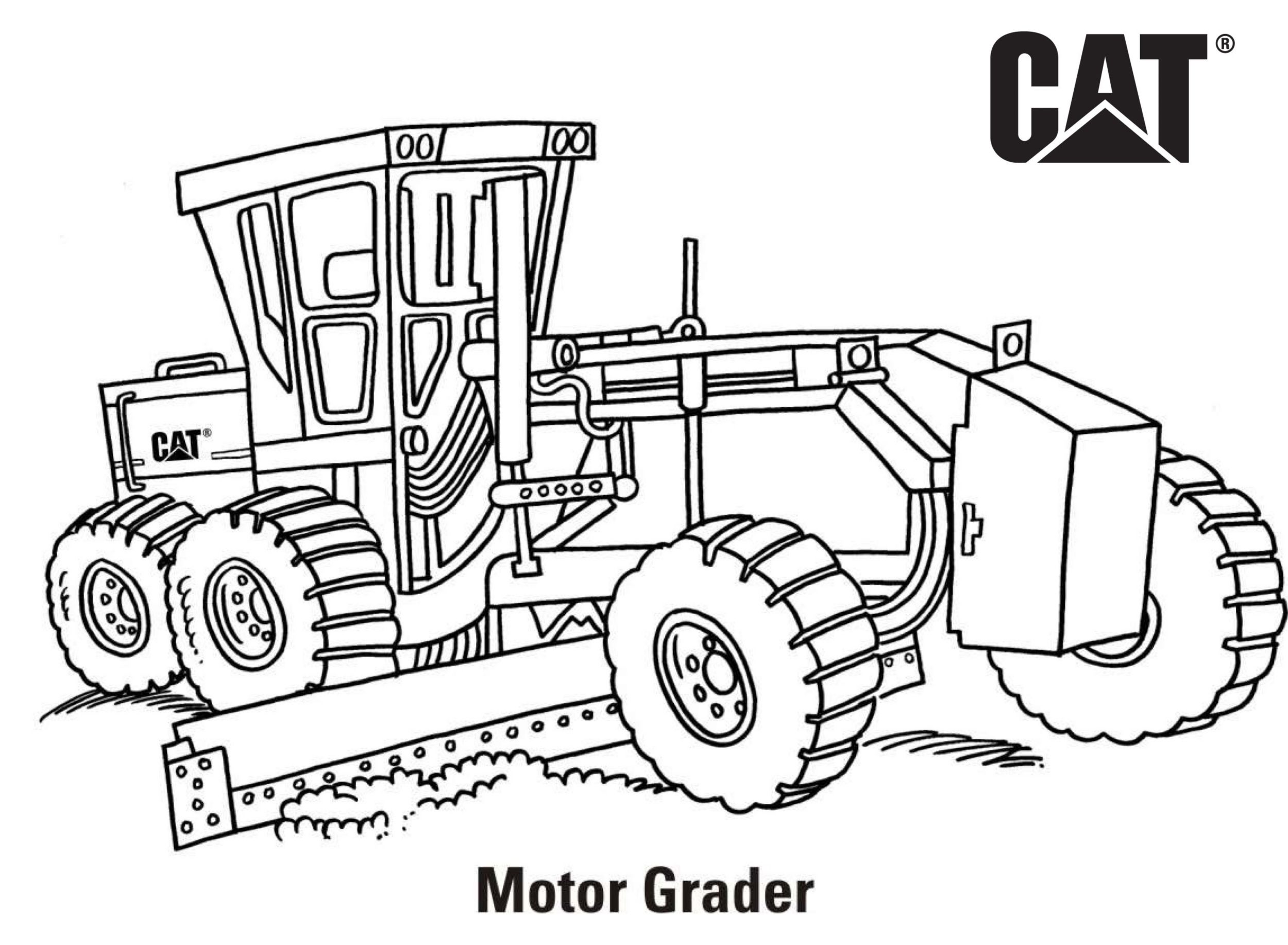 Equipment coloring pages erpillar