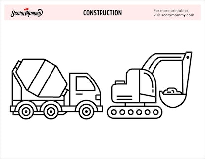 Construction coloring pages for your future foreperson no hardhat required