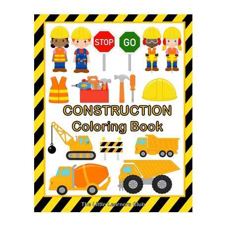 Construction coloring book fun and simple illustrations for toddlers shop today get it tomorrow