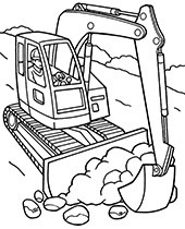 Construction machinery coloring pages