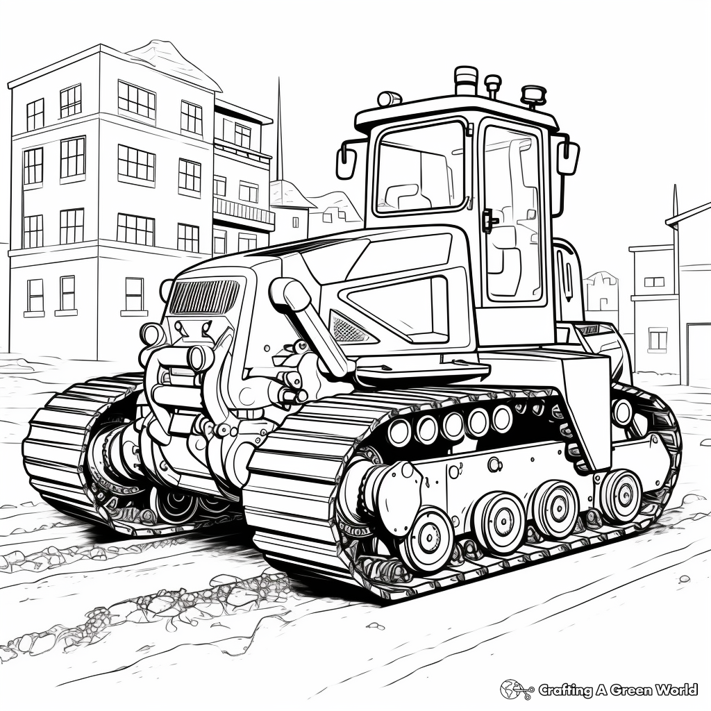 Bulldozer coloring pages