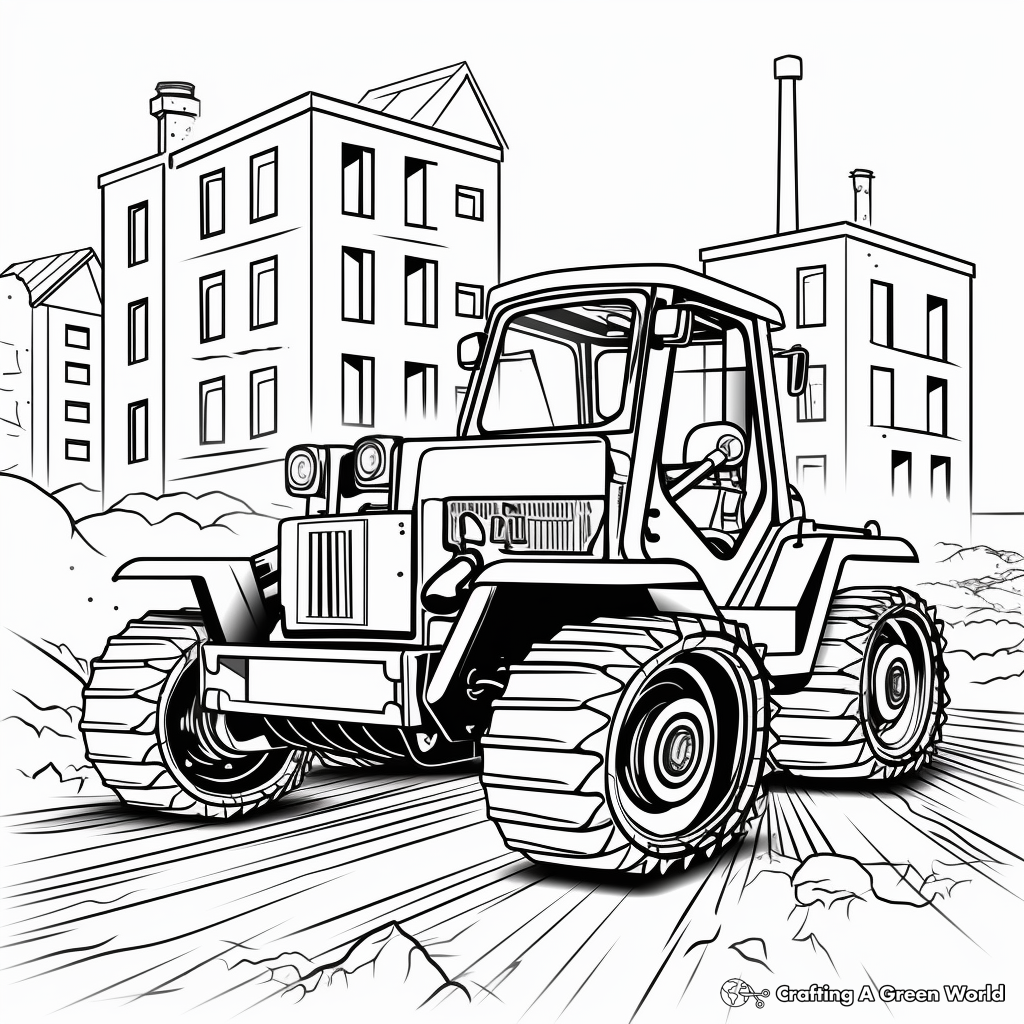 Bulldozer coloring pages