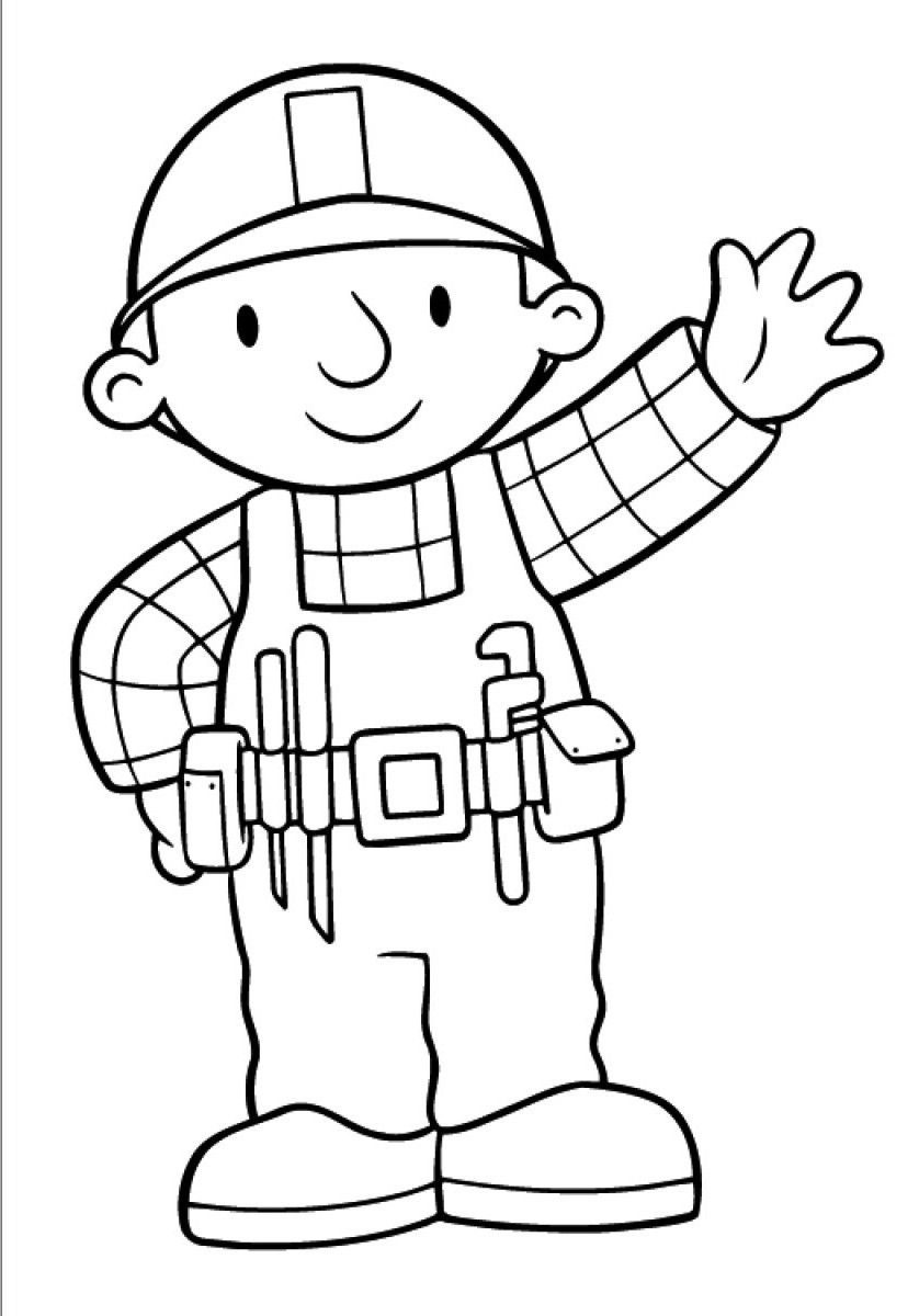 Bob the builder coloring pages for kids