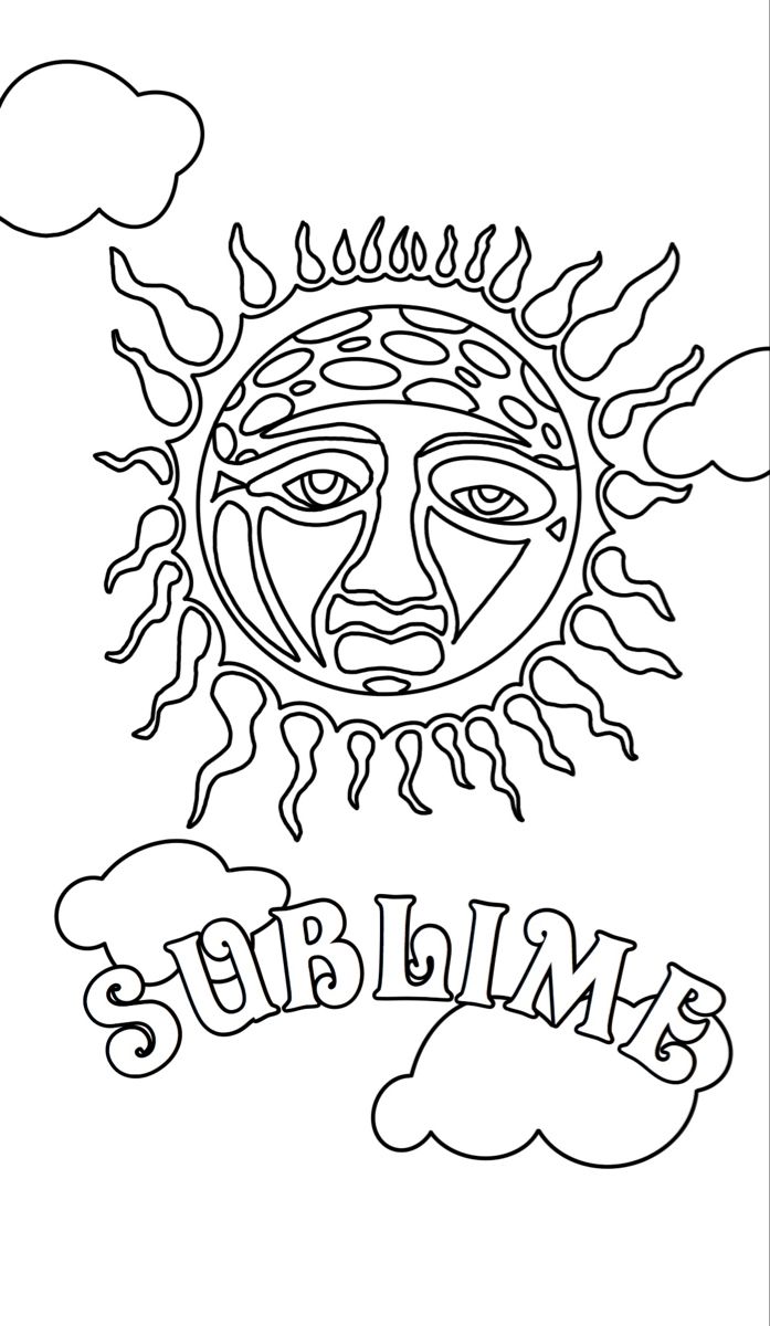 Sublime badfish floral coloringpage coloringbook color printable coloring book art detailed coloring pages cute coloring pages