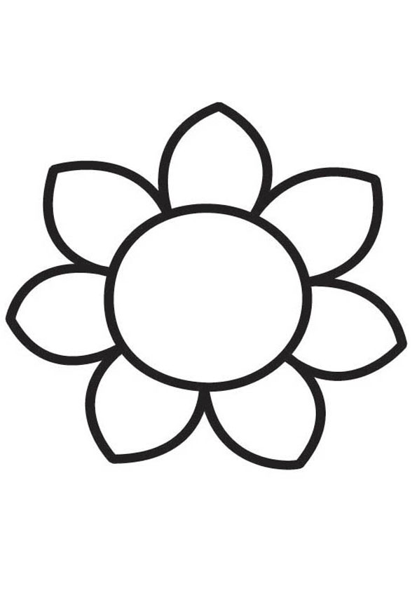 Coloring pages printable simple flower coloring pages