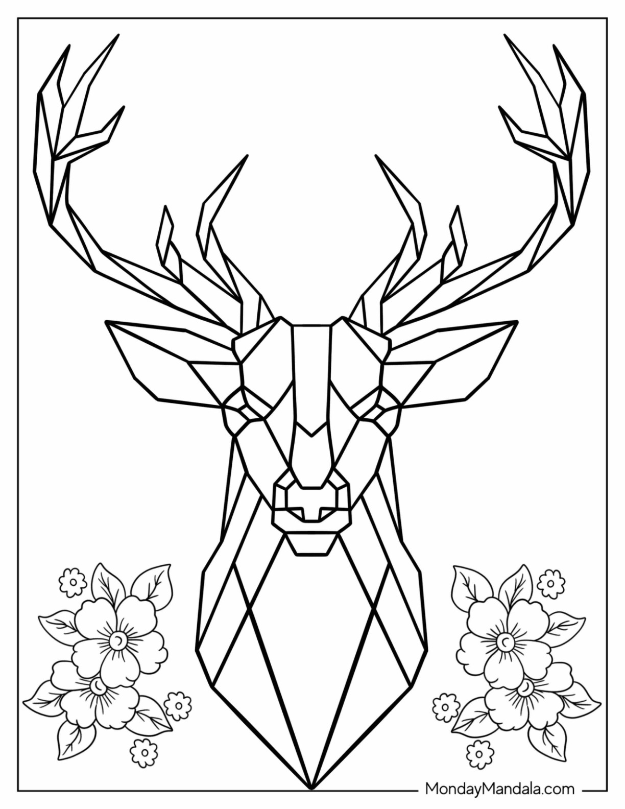 Geometric coloring pages free pdf printables