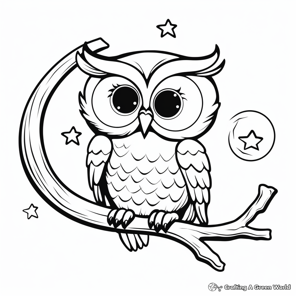 Crescent moon coloring pages