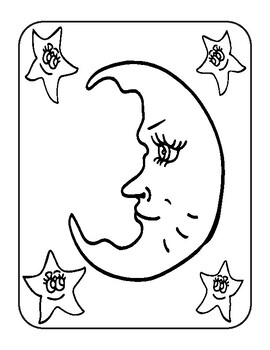 Moon coloring book