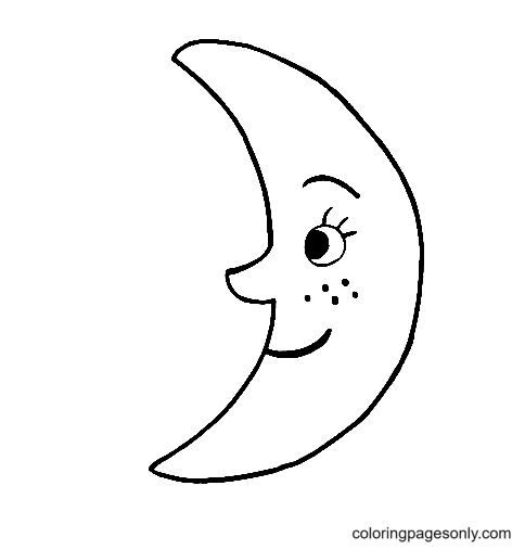 Moon coloring pages printable for free download