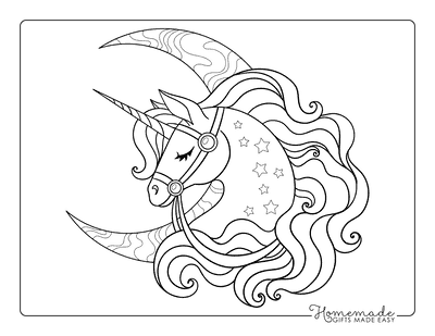 Magical unicorn coloring pages for kids adults