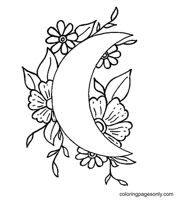 Moon coloring pages