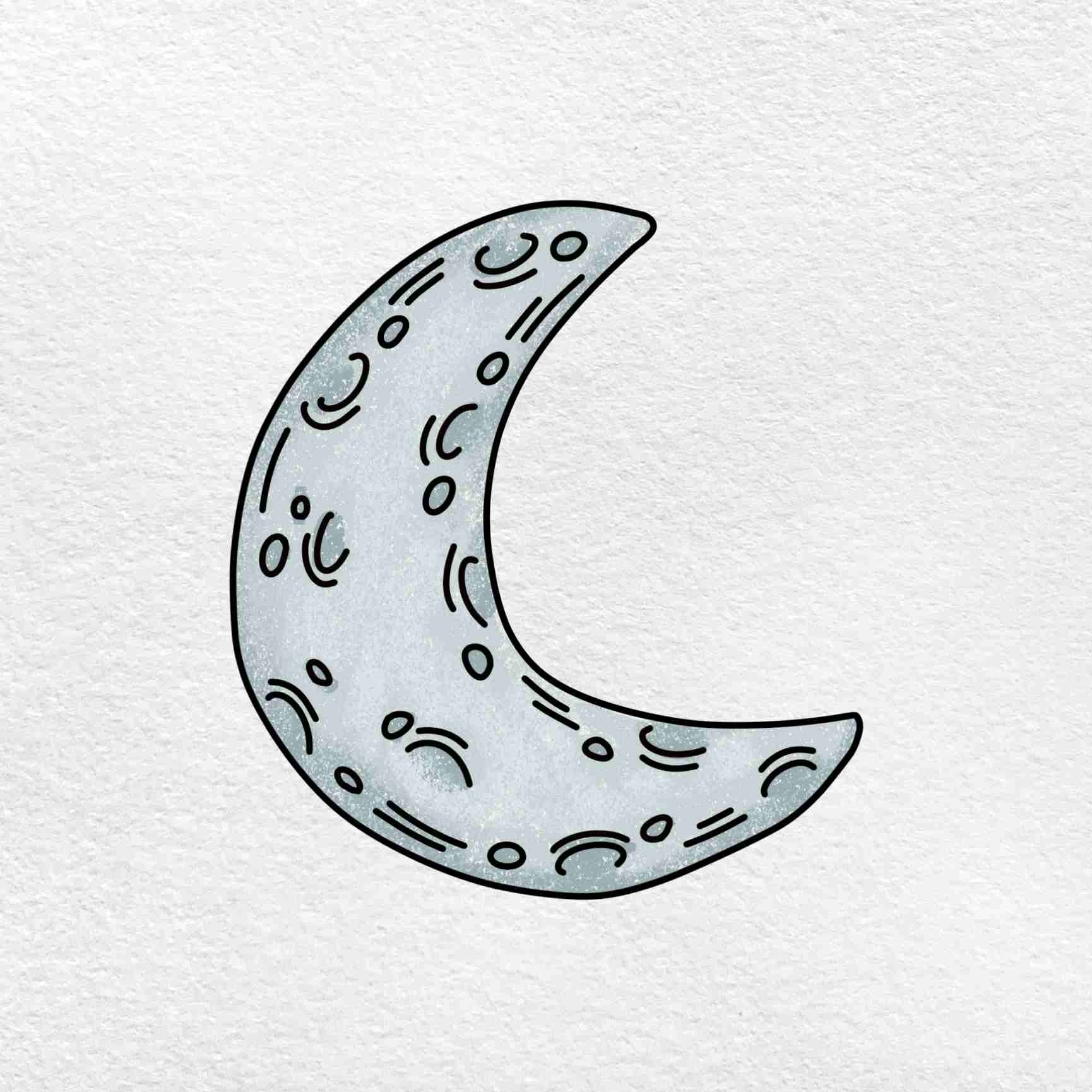 How to draw a crescent moon