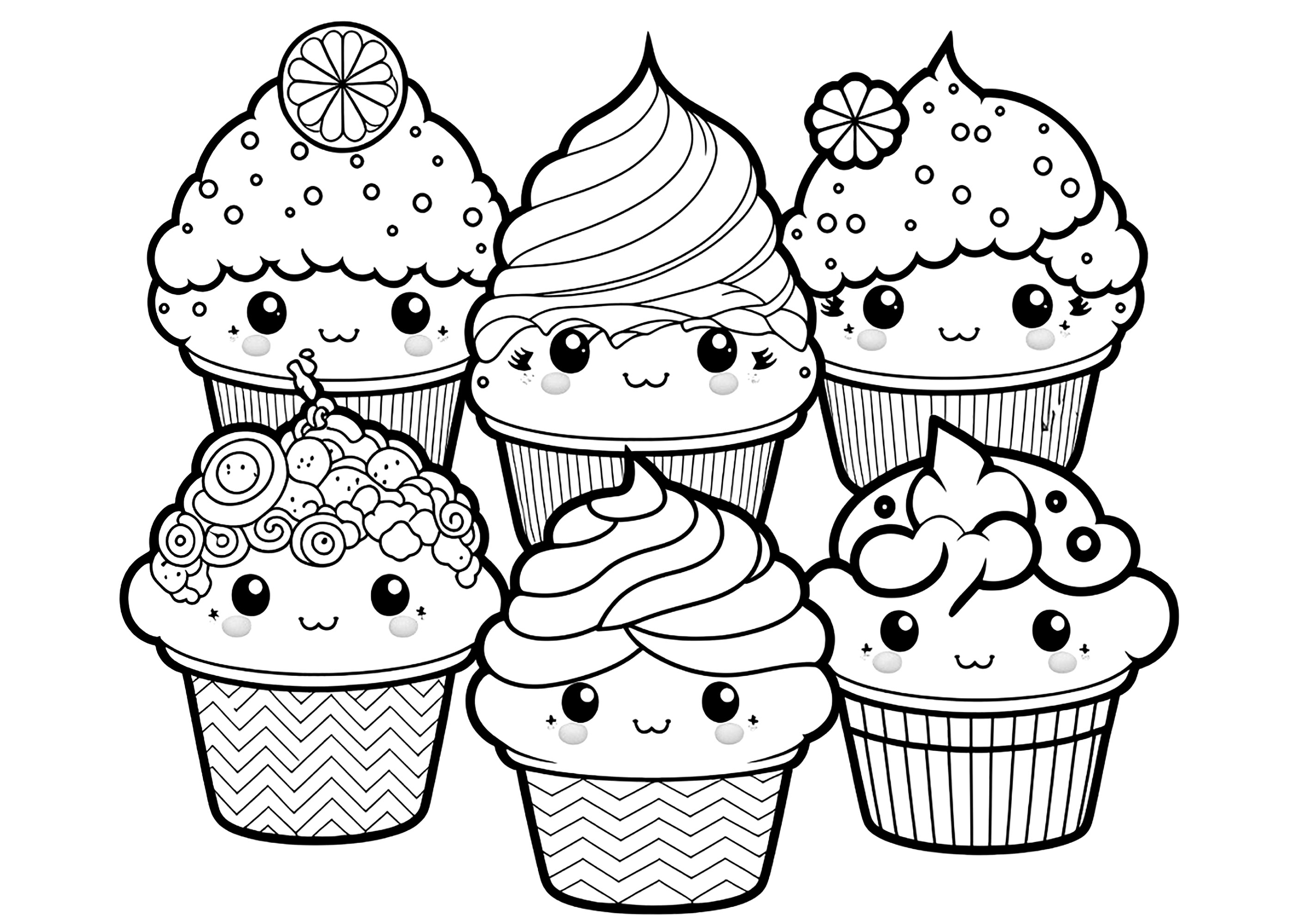 Cupcakes style kawaii