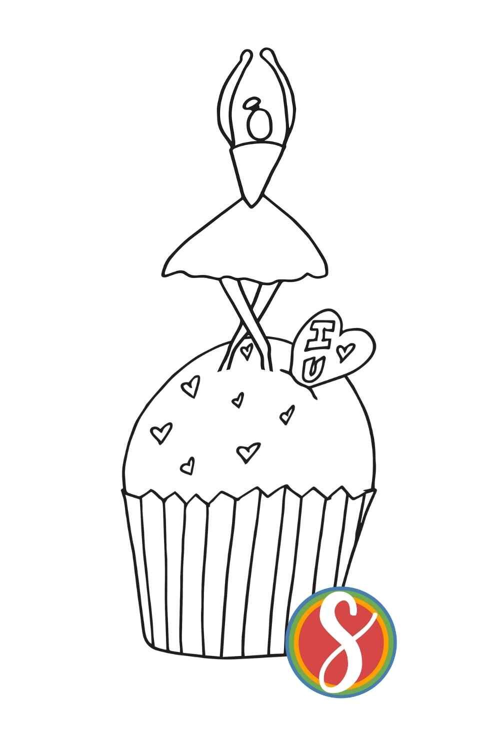 Free cupcake coloring pages â stevie doodles