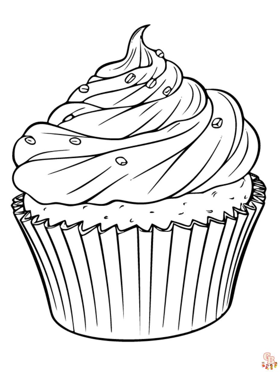 Cupcake coloring pages