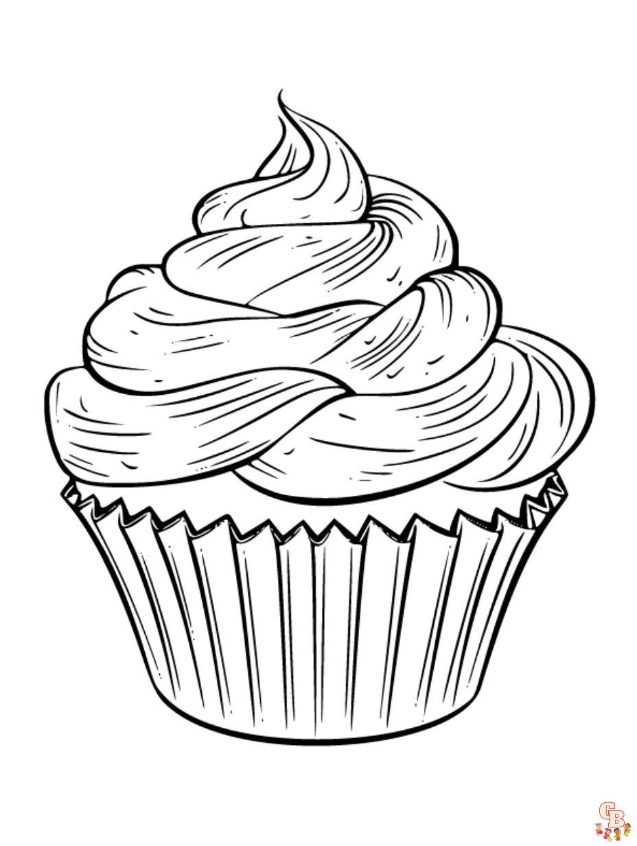 Cupcake coloring pages