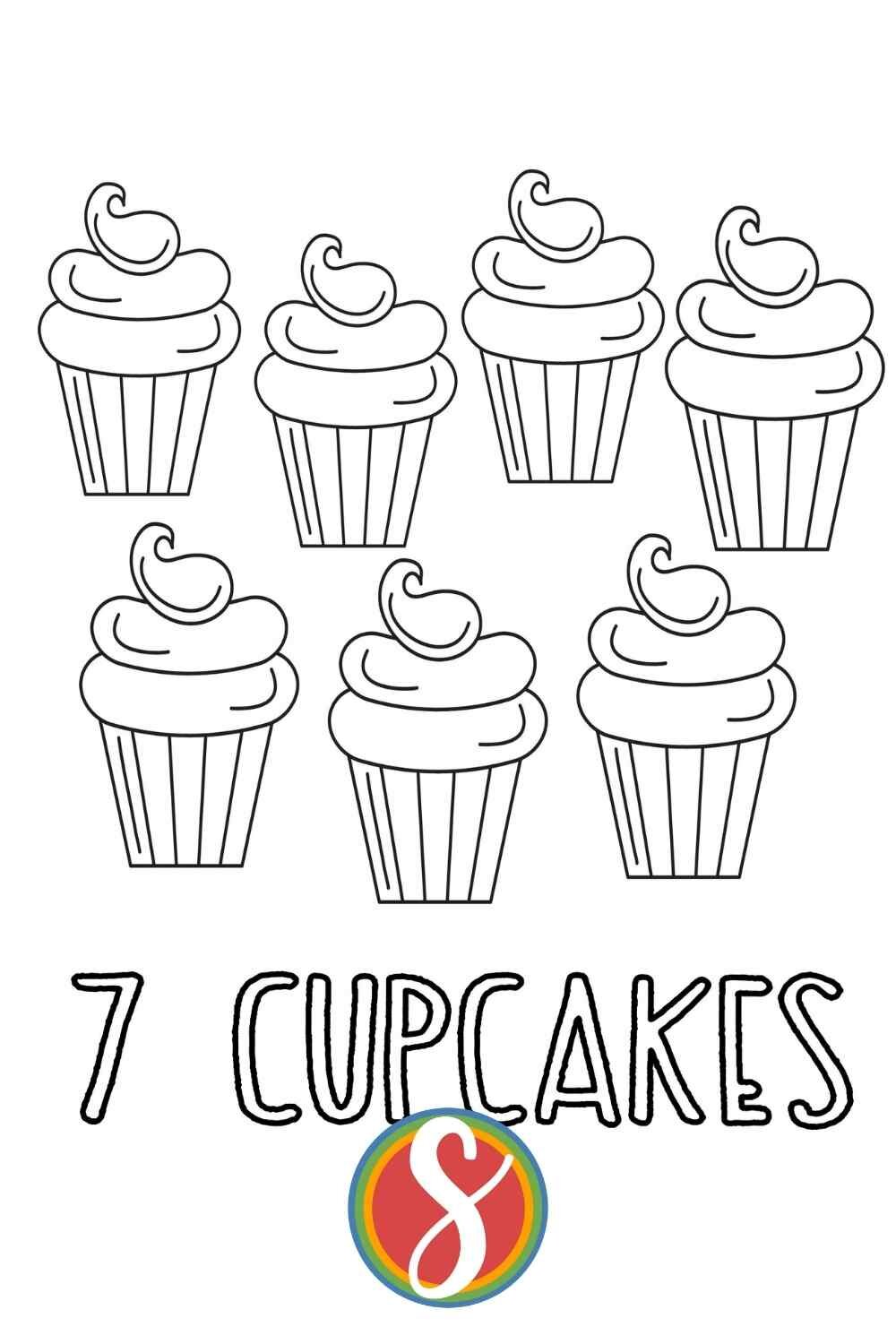 Free cupcake coloring pages â stevie doodles