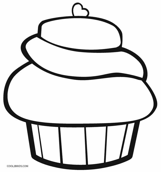 Free printable cupcake coloring pages for kids