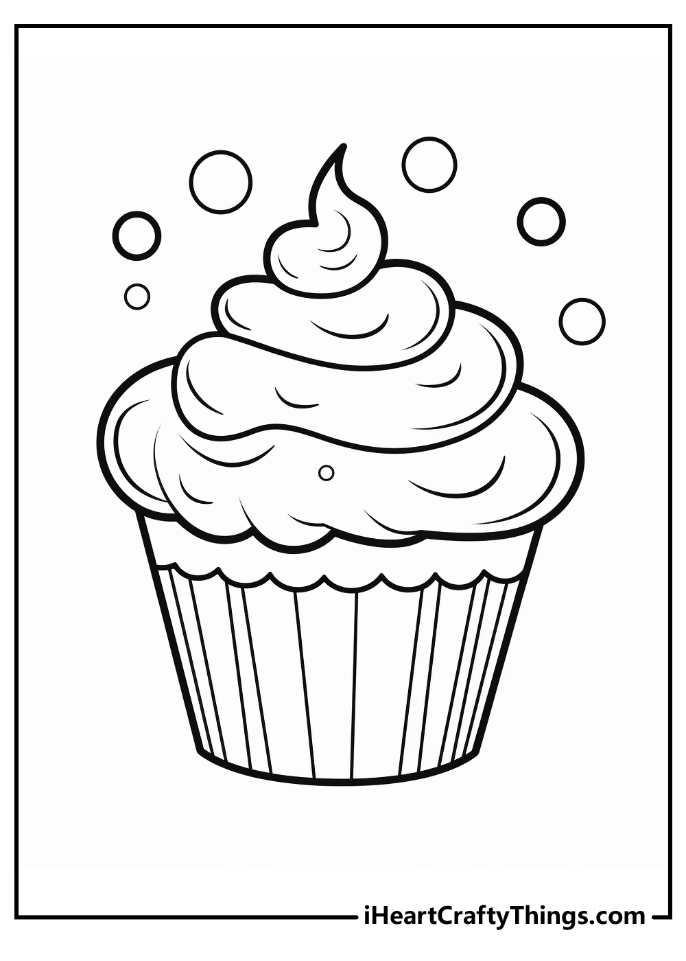 Cupcake coloring pages free printables