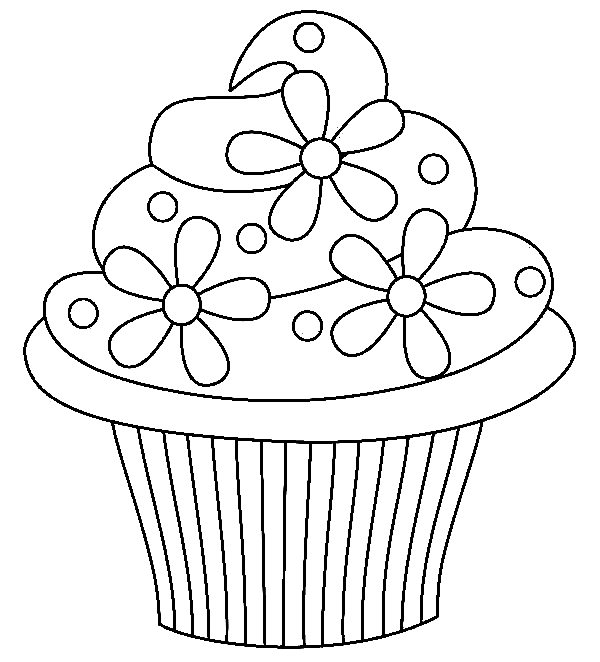 Cupcake coloring pages printable for free download