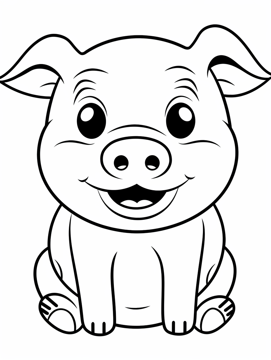 Cute simple pig