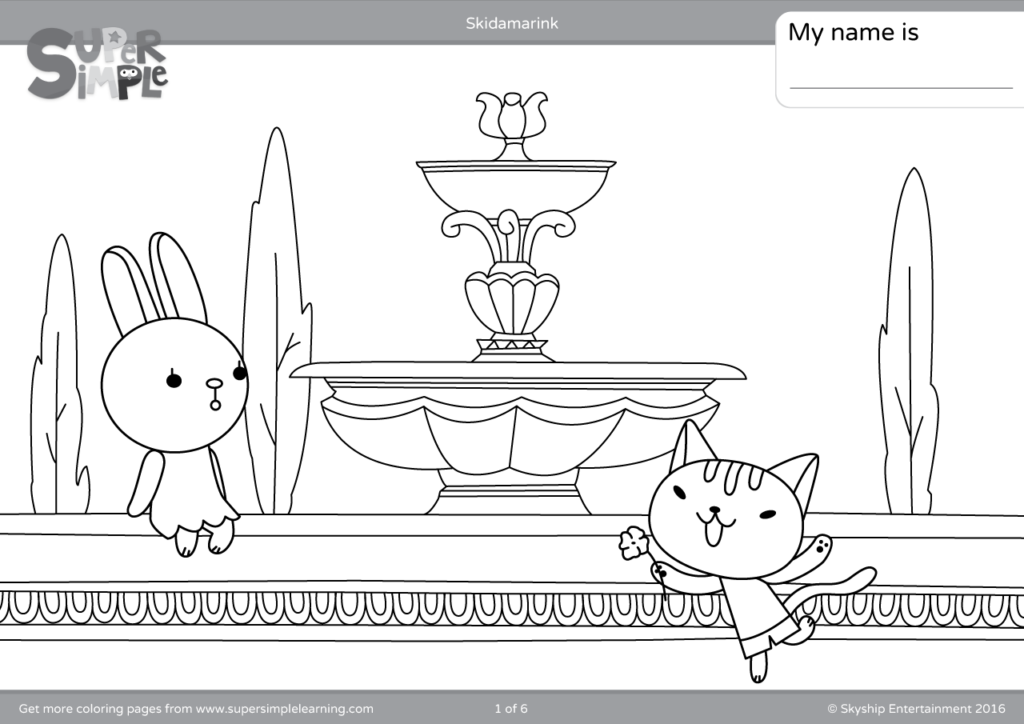 Skidamarink coloring pages