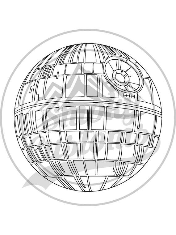 Death star hand drawn ready to cut and print svg png jpg download now