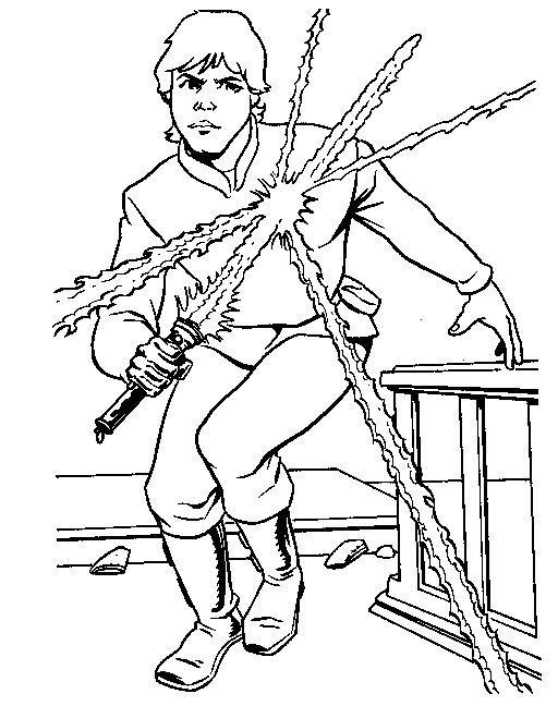 Luke skywalker coloring pages