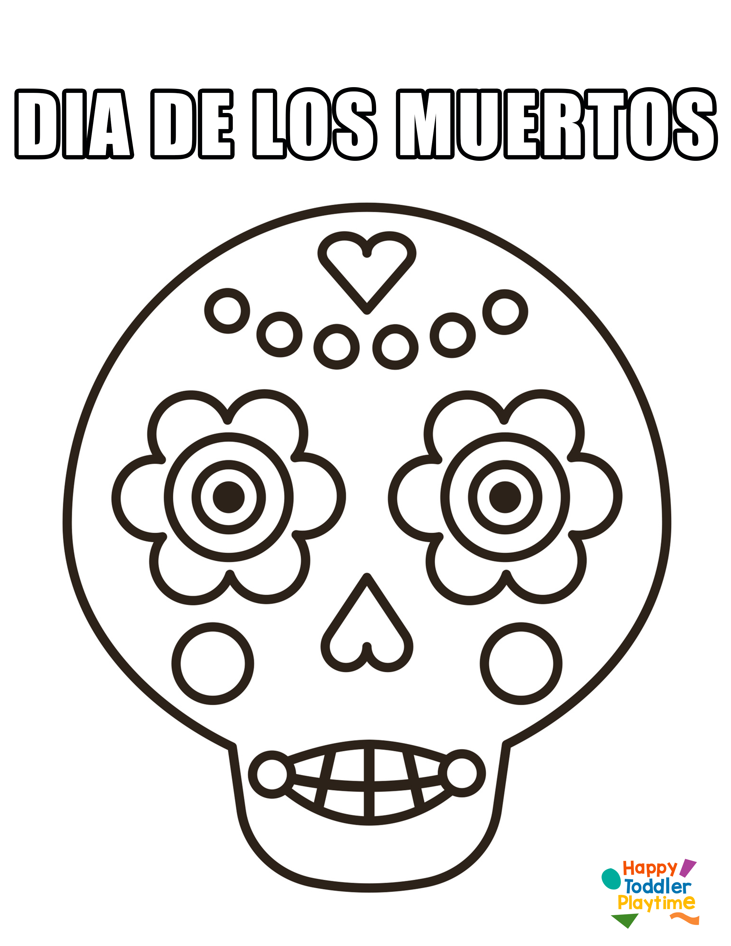 Free dia de los muertos day of the dead printable colouring pages for kids