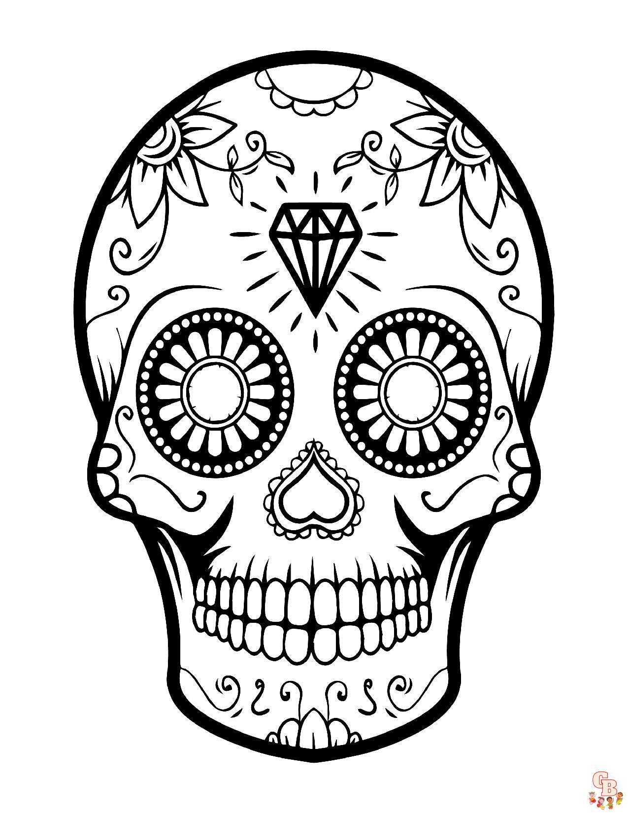 Dia de los muertos coloring pages