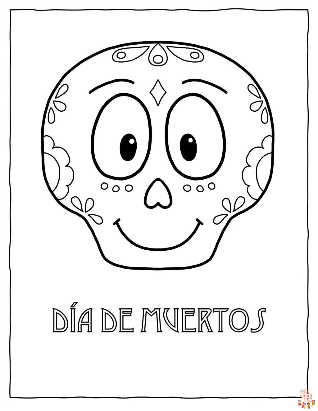 Dia de los muertos coloring pages