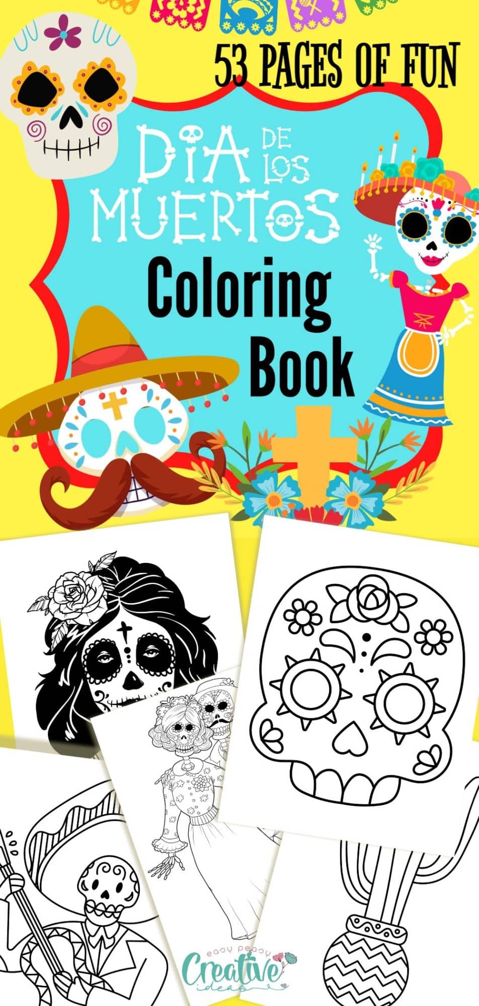 Day of the dead coloring pages