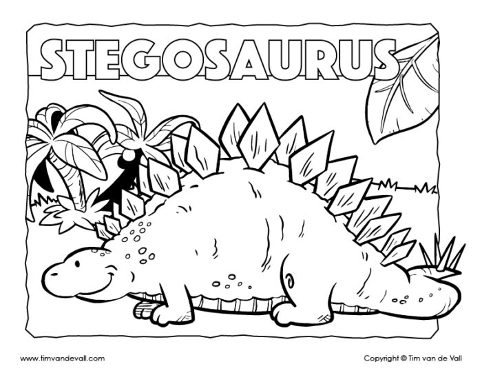 Free printable dinosaur coloring pages for kids â tims printables