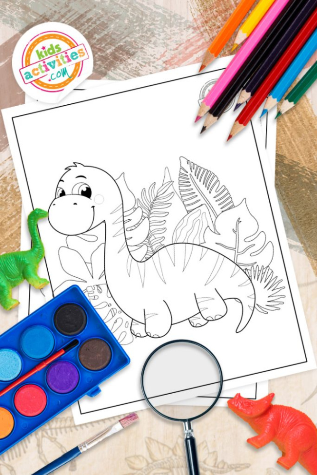 Cute dinosaur coloring pages to print kids activities blog