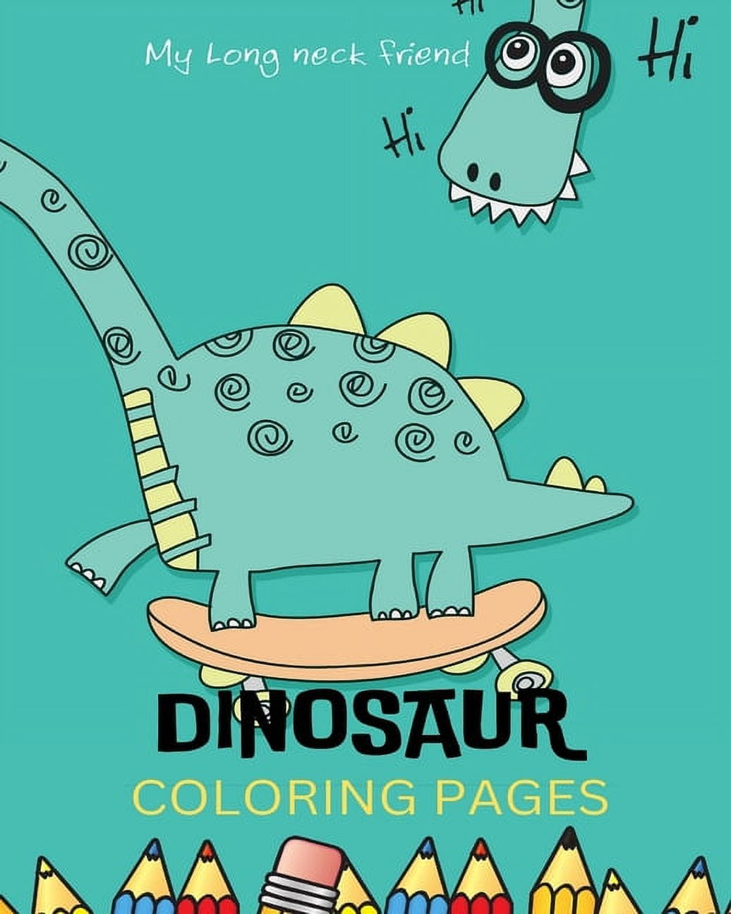 Dinosaurs coloring book for kids simple and cute dinosaur coloring pages for kids ages