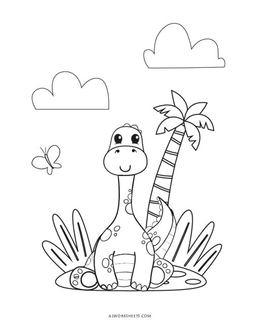 Dinosaur coloring sheets for kids free coloring pages