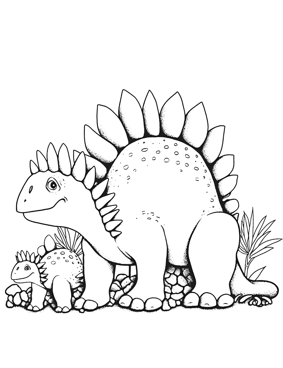 Dinosaur coloring pages free printable sheets