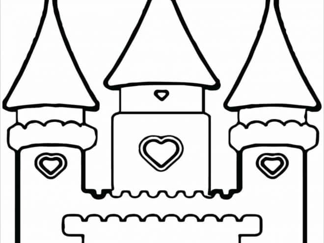 Free easy to print castle coloring pages