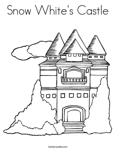 Snow whites castle coloring page